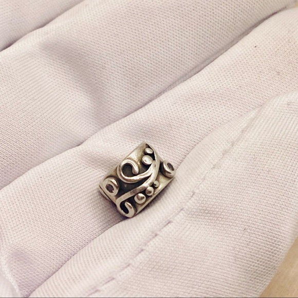 EUC Pandora 790380PCZ Sterling Silver Tendril Clip w/ Pink Zirconia - Picture 4 of 13